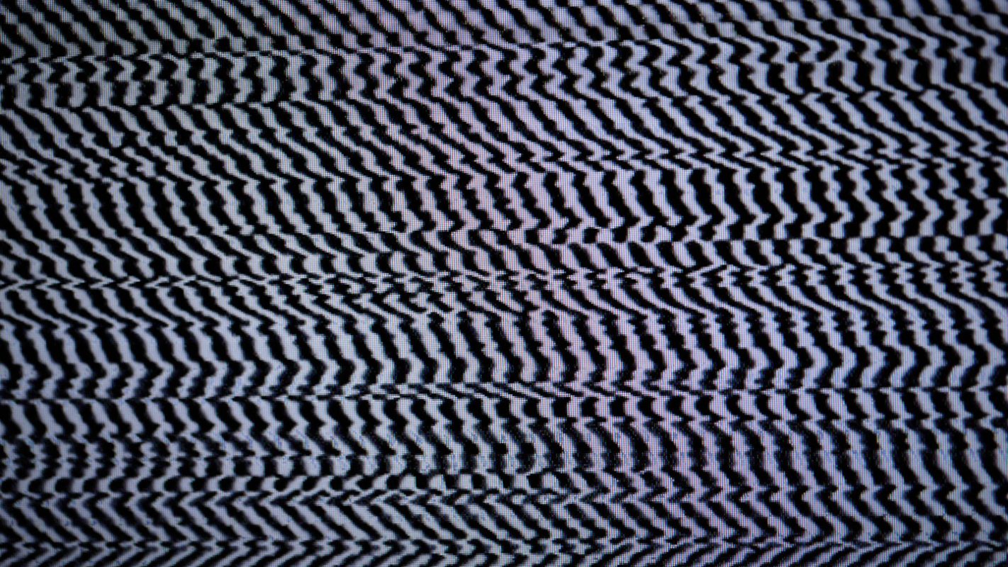 Glitch effect digital color distortion screen