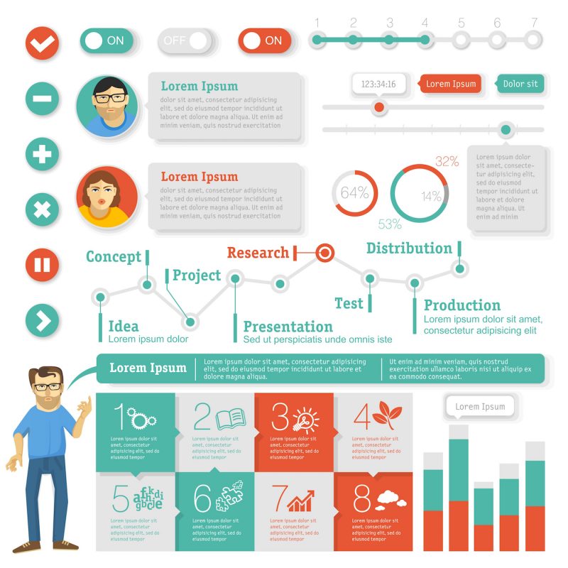 research infographic adobe illustrator download social media
