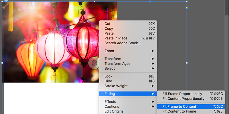 how to insert an image in InDesign