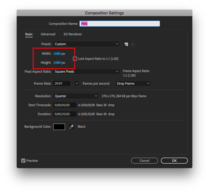 how to change stroke size in after effects