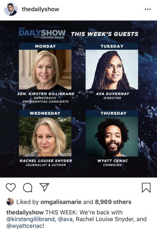 Daily Show Guest Promo Instagram