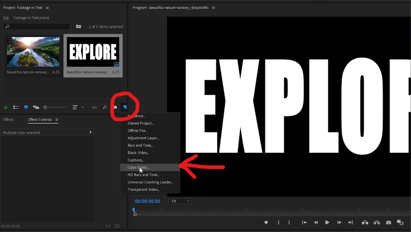 How to Place Video Inside Text Using Premiere Pro -