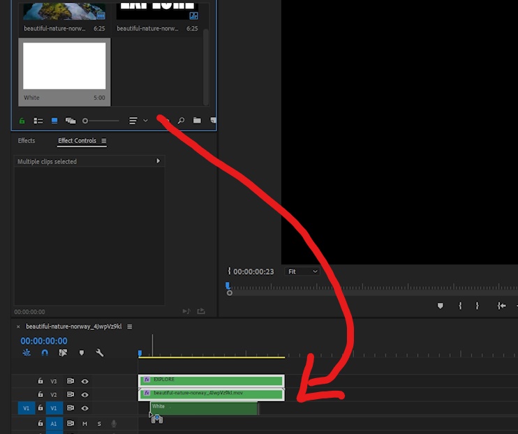 adobe premiere add text screen in middle of video