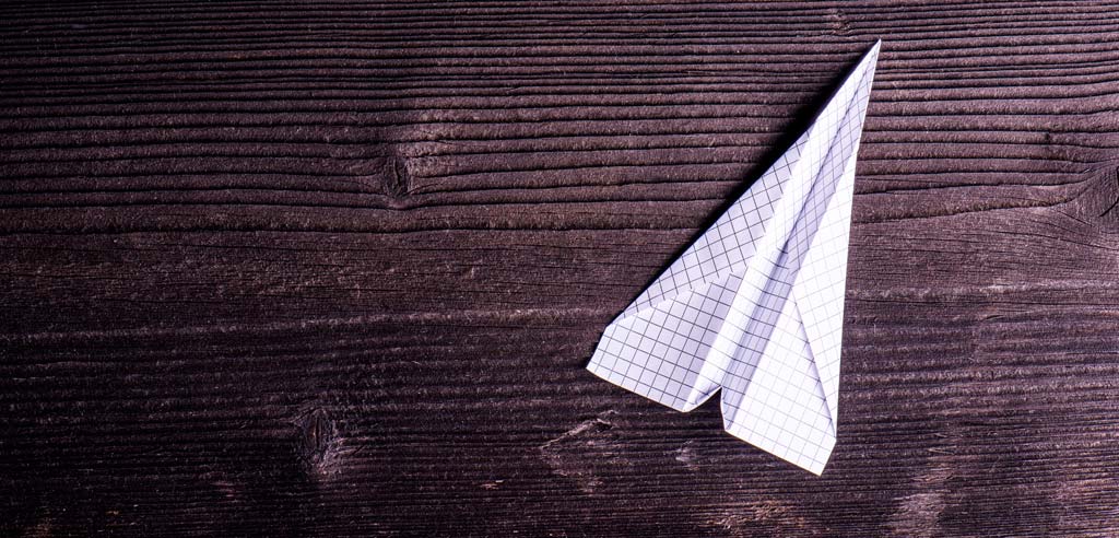 Paper Airplane made with graph paper
