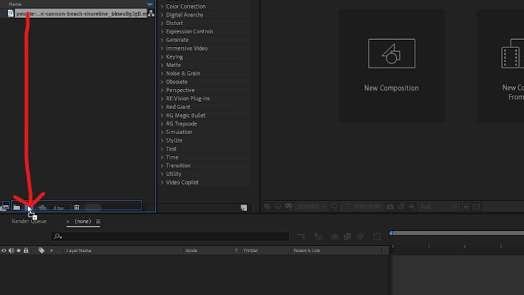 Projects Panel in After Effects