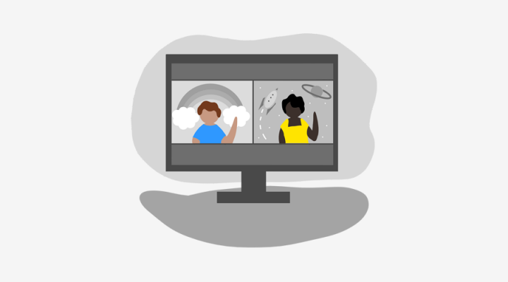 Virtual backgrounds illustration