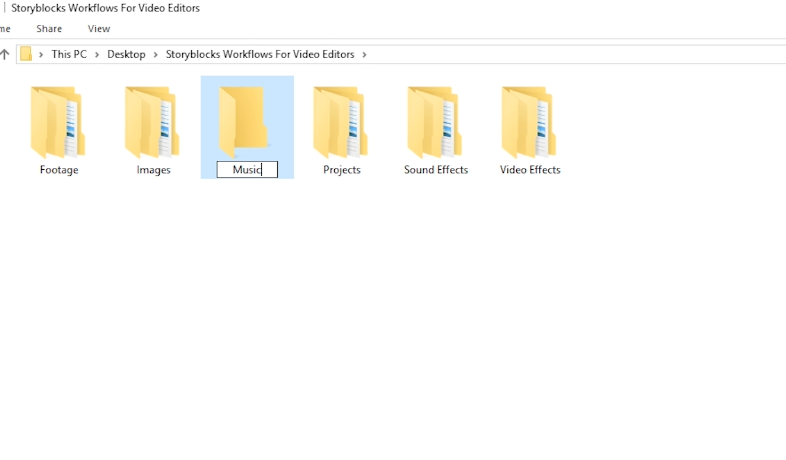 video file folders on PC