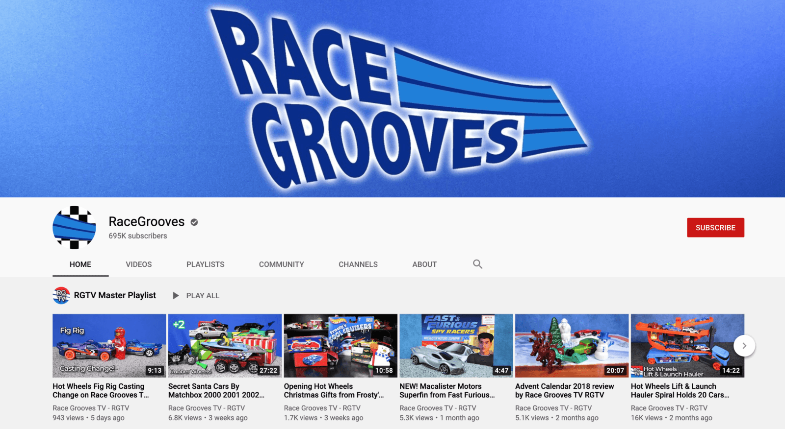 RaceGrooves YouTube Waterworks art