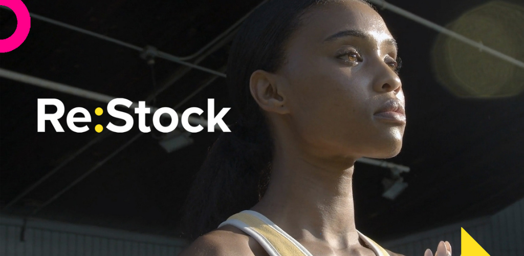 Re:stock cover photo showing black woman athlete