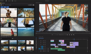 A basic view of the Storyblocks Plugin for Adobe Creative Cloud in Premiere Pro.