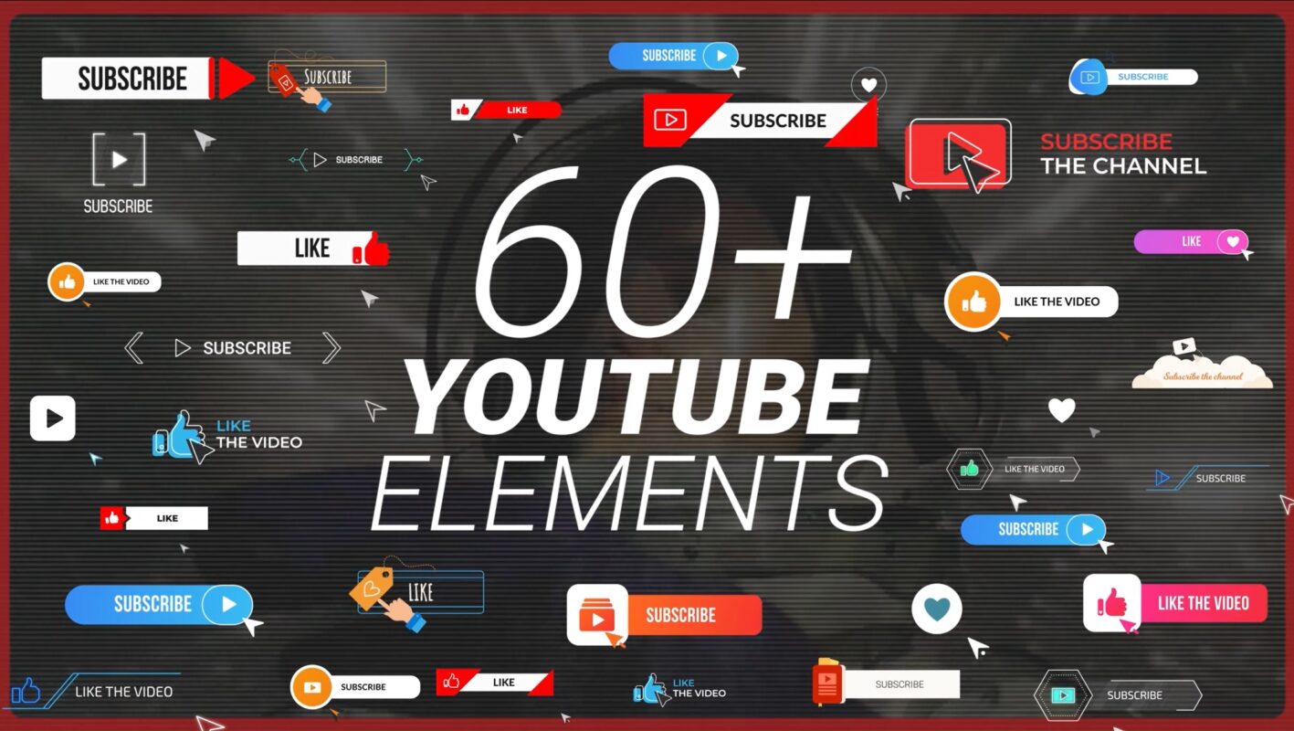 Youtube subscribe buttons pack. Top 10 Premiere Pro social media templates