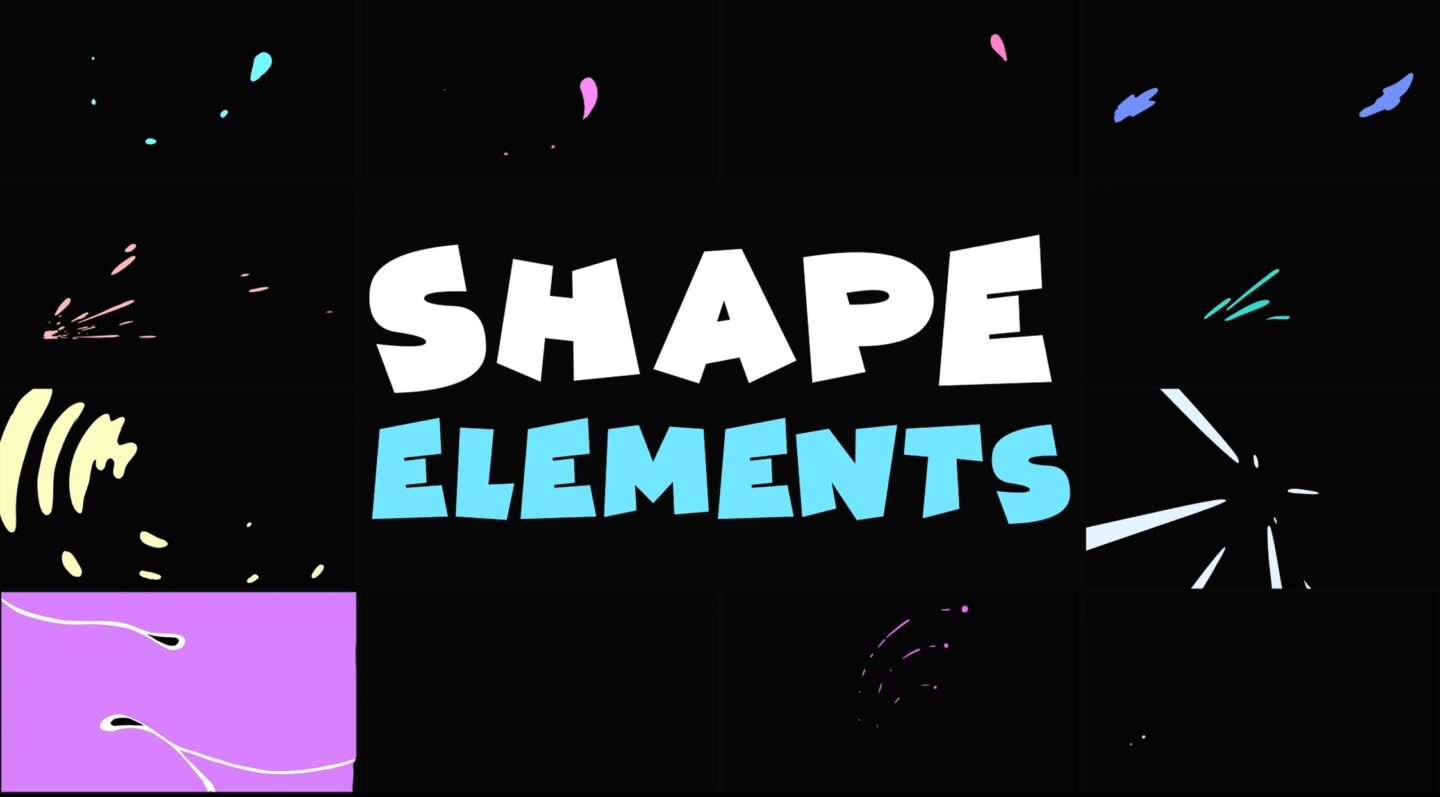 Shape elements pack. Top 10 Premiere Pro social media templates.